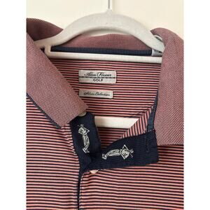 Alan Flusser Golf Silver Collection Polo 100% Double Mercerized Cotton Large
